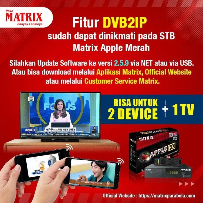 STB SET TOP BOX MATRIX APLLE KUNING MERAH VDR HINOMARU