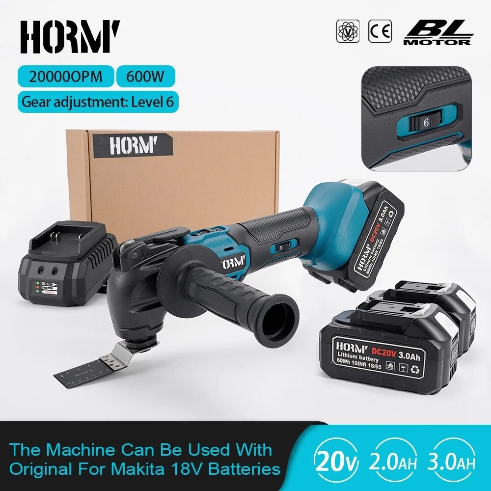 Hormy gergaji listrik multifungsi, alat osilasi kecepatan bervariasi