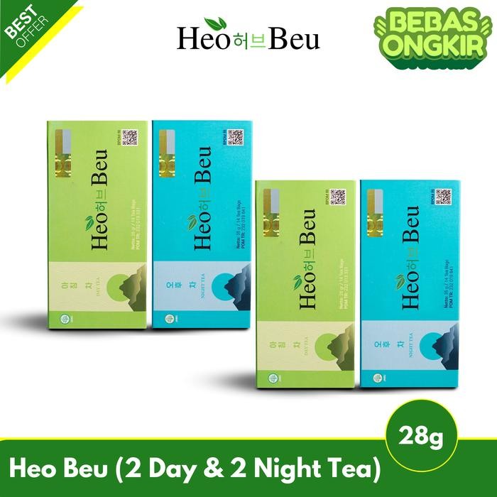 

2 Teh Siang 2 Teh Malam Heo Beu Korea BPOM ORIGINAL S-PIRT