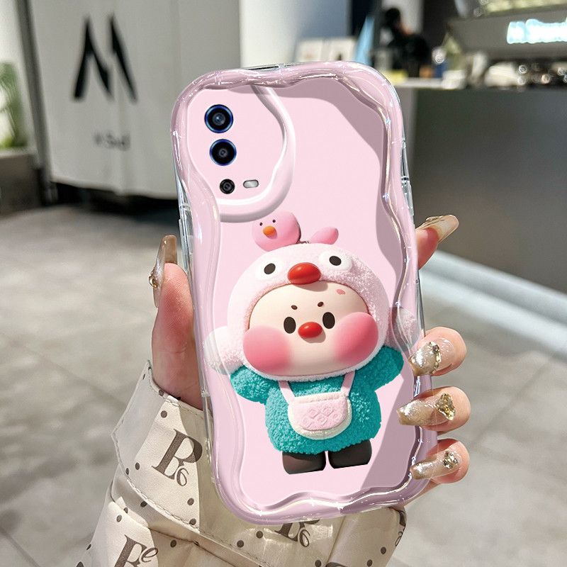 Casing Hp Untuk OPPO A55 4G Case Casing HP kartun babi Kesing pelindung silikon krim baru Softcase