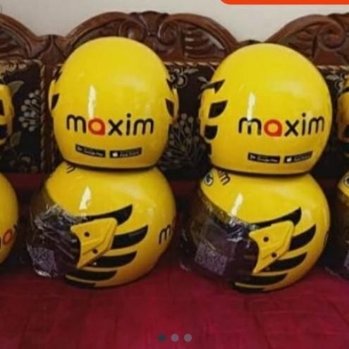 HELM MAXIM HELM KUNING ORI HELM DRIVER OJOL BERKUALITAS