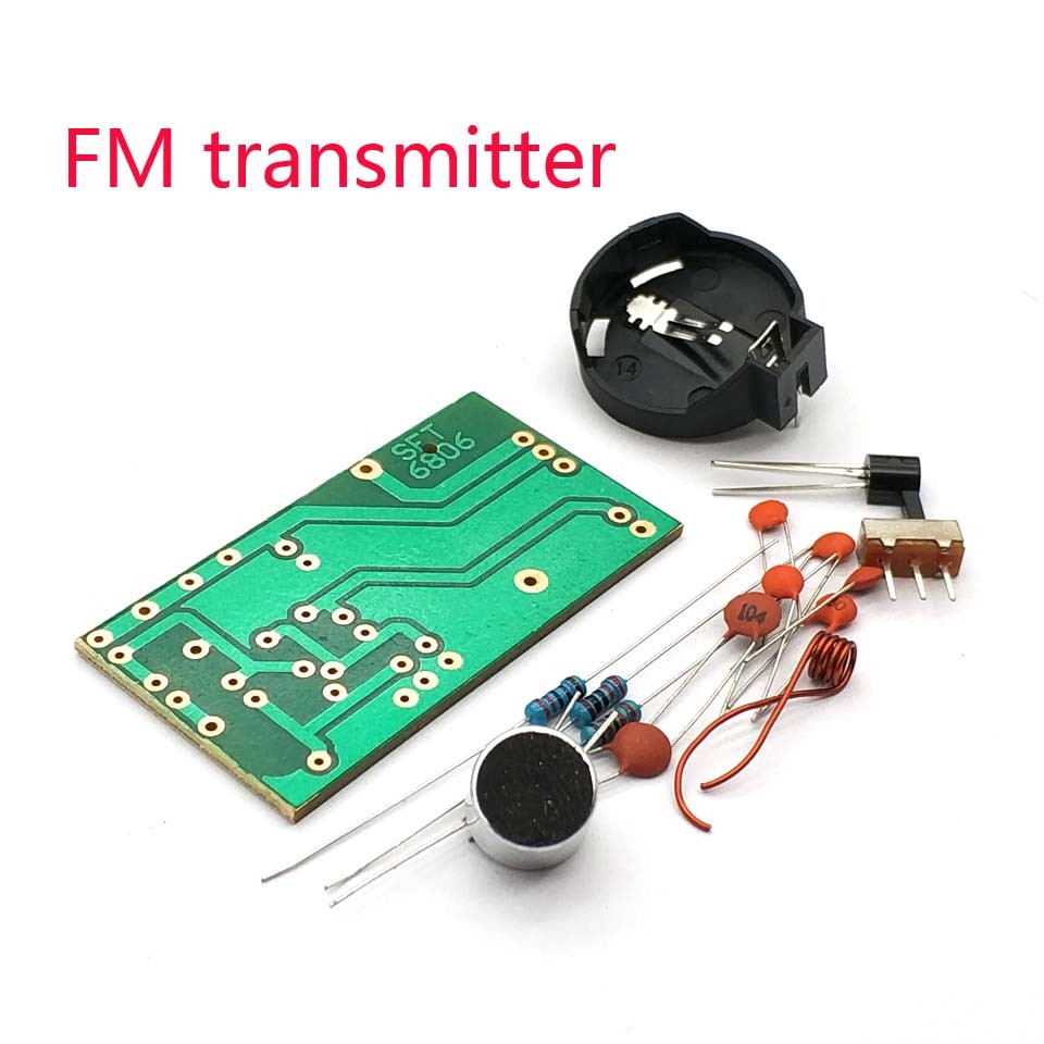 Simple Fm Wireless Microphone Fm Transmitter Board Parts Electronic Training Radio Diy Kit Fm