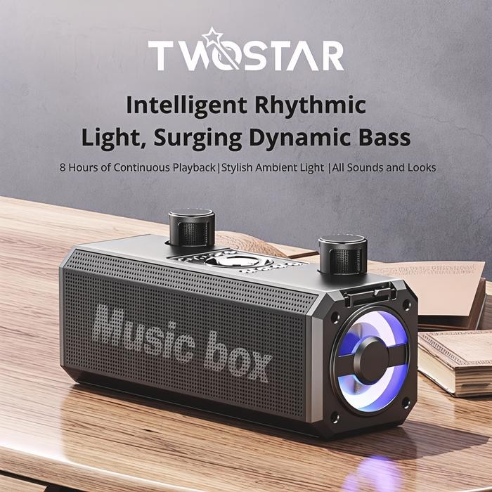 TWOS TS-228 c Bluetooth Speaker Bass 2 crophone Wireless Karaoke Home Theater Full Set Portable