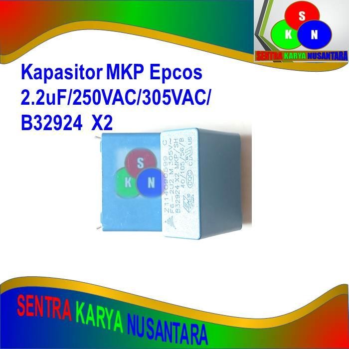 Kapasitor EPCOS MKP 2.2 uf 305V X2 capacitor epcos B32924 X2