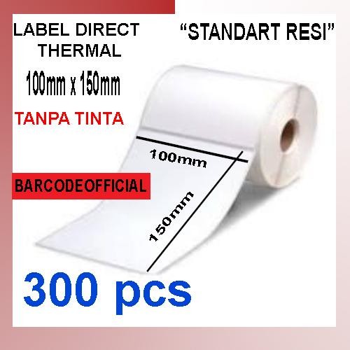 

Label Barcode 100X150 Kertas Sticker Thermal 100X150 Mm Resi (300 Pcs) Terbatas