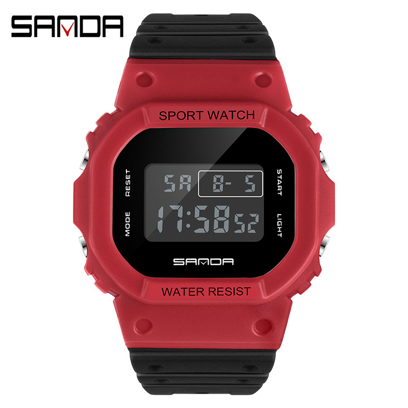 Fashion Sanda Top Brand Luxury Women Sport Watch Waterproof Square