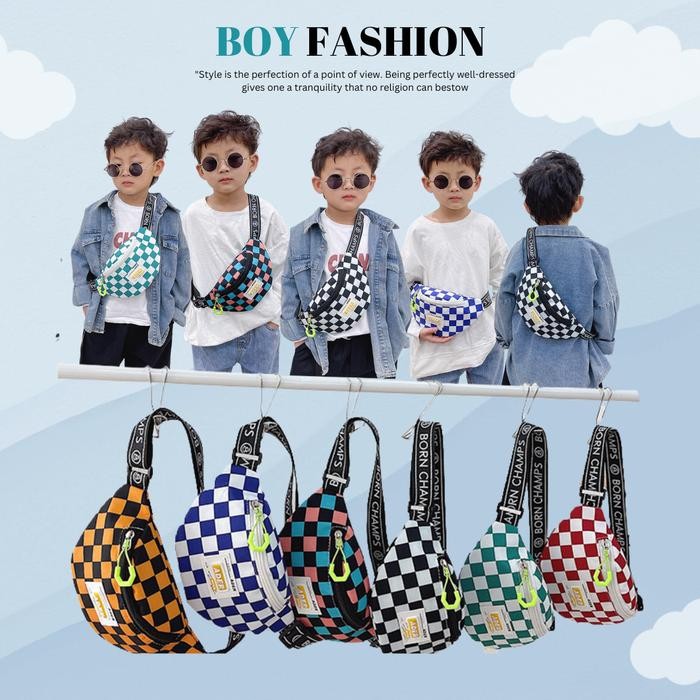 BEST SELLER [BrandedBaby] Tas Pinggang Fashion Anak Laki-Laki / Sling Bag Waist Bag Anak Laki-Laki
