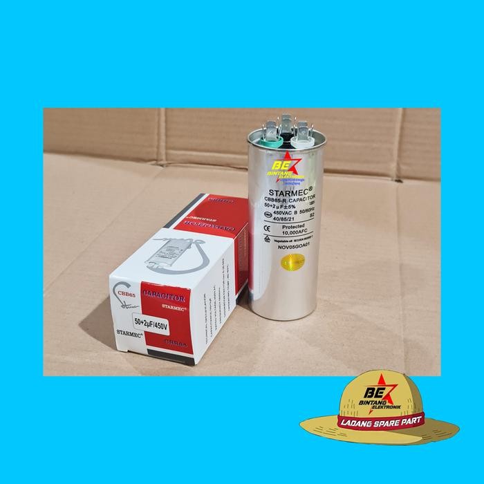 KAPASITOR AC 50+2 MIKRO FARAD CAPASITOR AC 50 + 2 UF KAPASITOR 50 2UF