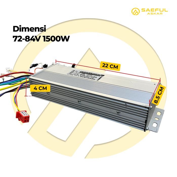 KONTROLER SEPEDA LISTRIK 48V 60V 64V 72V 84V 1500W SPAREPART CONTROLLER MOTOR BRUSHLESS SENSORLESS