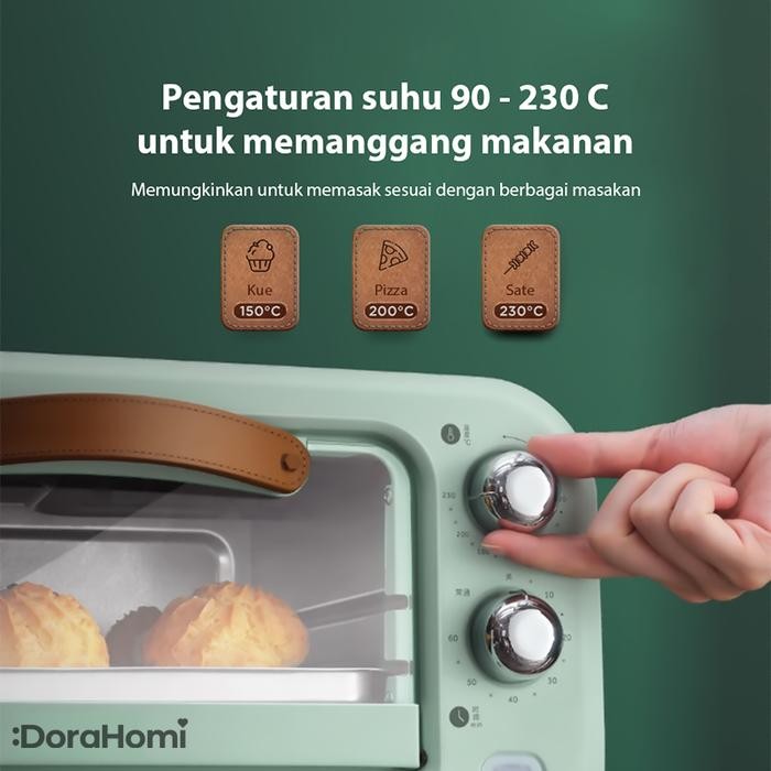 COD GARANSI Dorahomi Oven Listrik Low Watt Electric Open Pemanggang Kue daging alat panggang