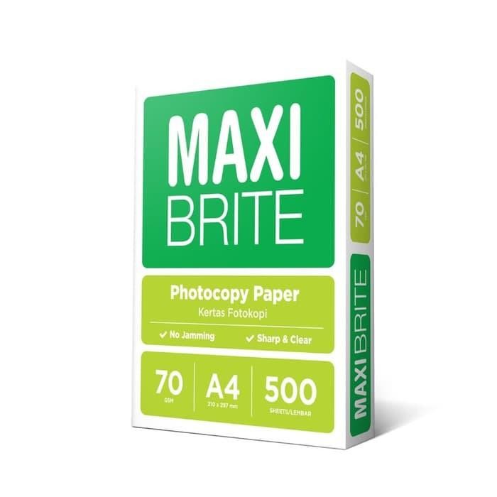 

Kertas HVS A4 70 gram MAXIBRITE Maxi Brite - Kertas Print Fotocopy