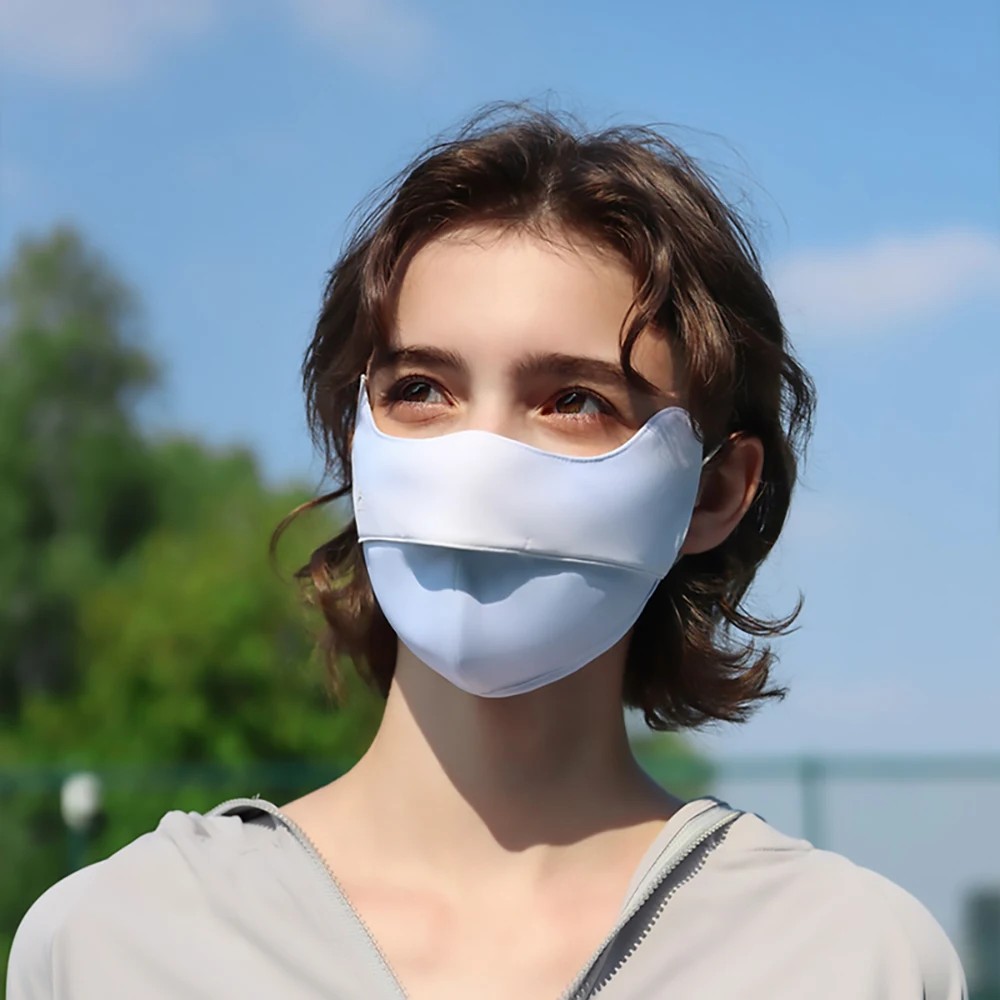 

OhSunny 3D Breathable Masks Women UV Face Mask UPF50+ Eye Corner Protection Open Nose Design Face