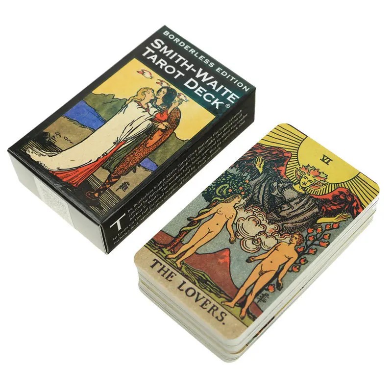 

1Pcs Deck Tarot Borderless Edition Smith-Waite Tarot Deck English Deck Board Games 78 Pcs Cards