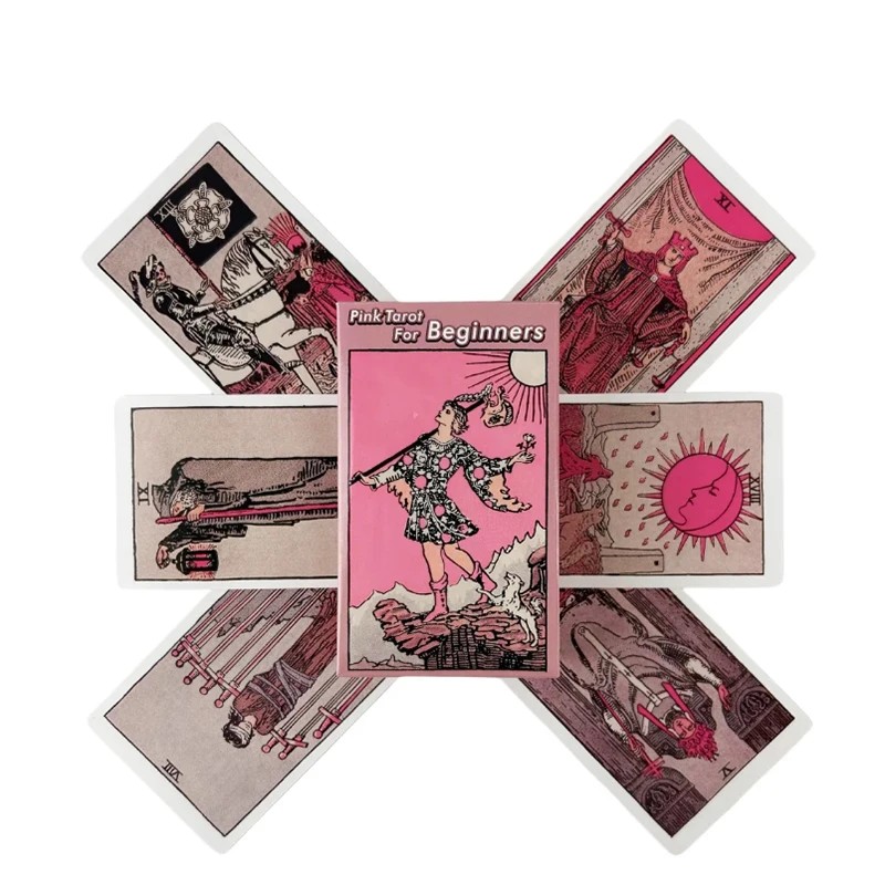 

1Pcs HOT pink tarot for beginners tarot card 78 deck board games Classic oracle deck party table
