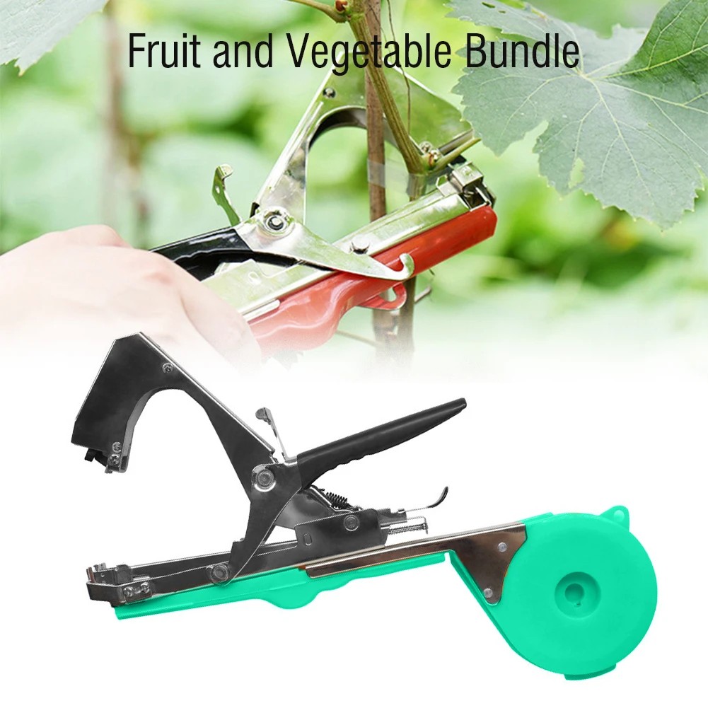 

Tying Machine Garden Plant Tapetool Tapener with 6 Roll Tape +1 Box Staples Hand Tying Binding