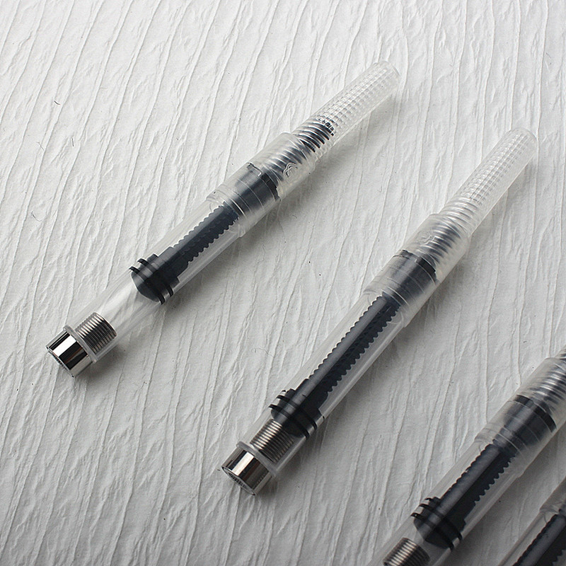 

10pcs 3.4mm Metal Transparent Big Fountain Pen Ink Refill Cartridges Stationery Office School
