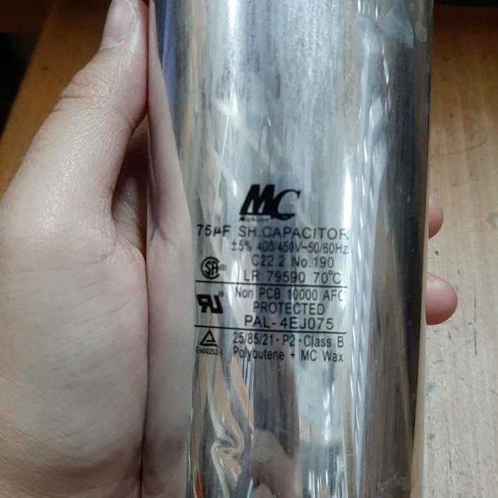 Kapasitor (Capacitor) Ac 75uf 450 Vac MC