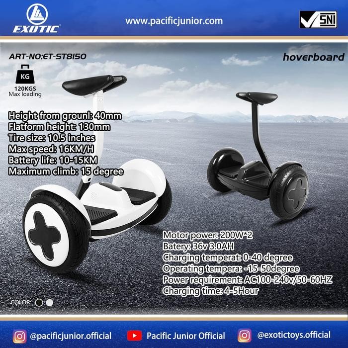 Smart Balance HOVERBOARD Skuter Listrik EXOTIC ET ST-8150 Anak&Dewasa