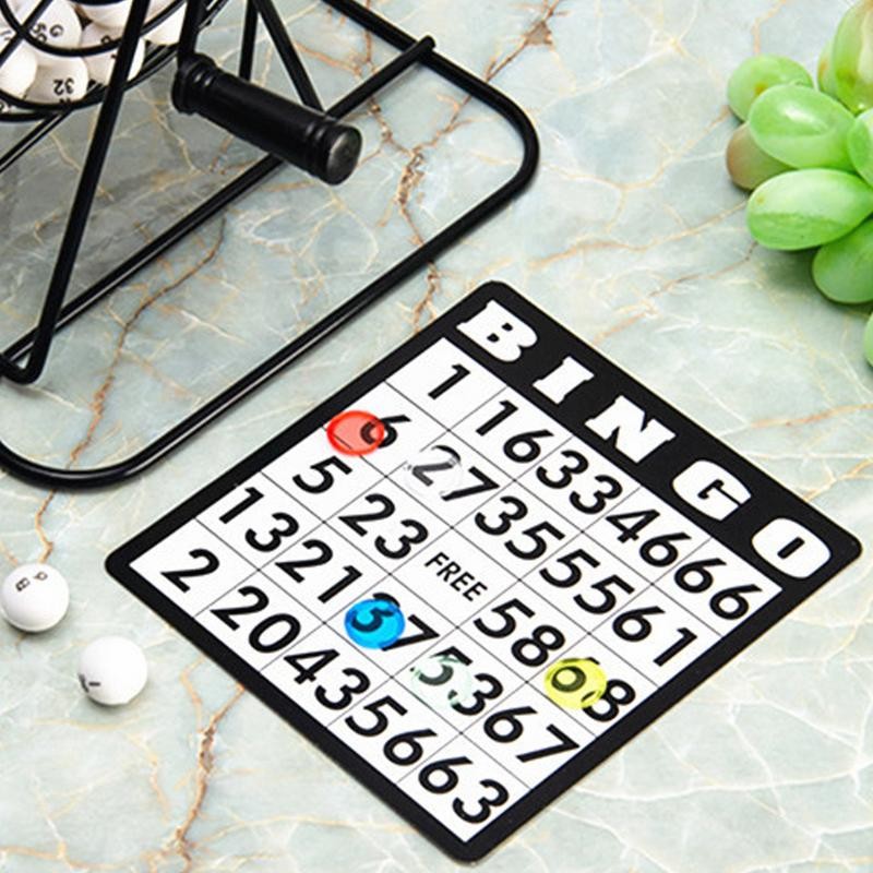 Bingo Game For Adults Bingo Chips Card Cage Set Fun Family Group Party Tabletop Board Game For Home 