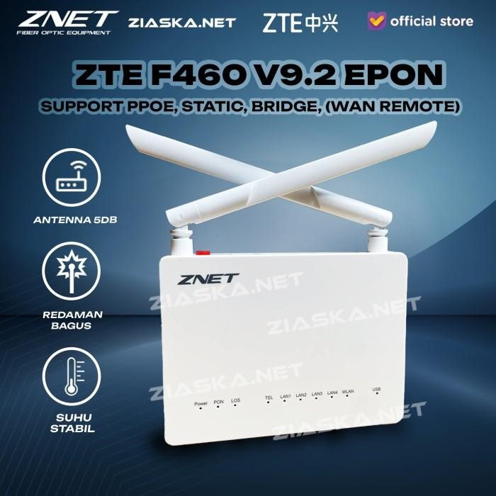 (Allthebest) ONU EPON ZTE F460 V9.2 BOX ANTENA EXTRERNAL 5db BRIDGE SUPPORT PPOE