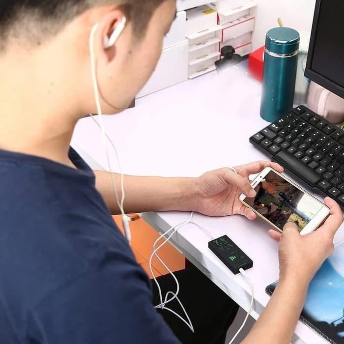 (Allthebest) Headset perubah suara Live Sound Card External Voice Changer
