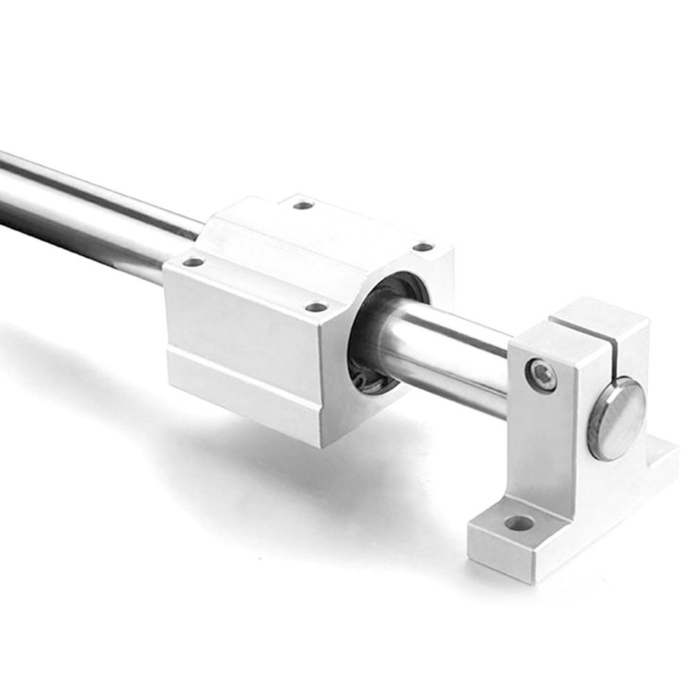 Linear Guide Shaft Support Bearing Rail Silver Guide Support Linear