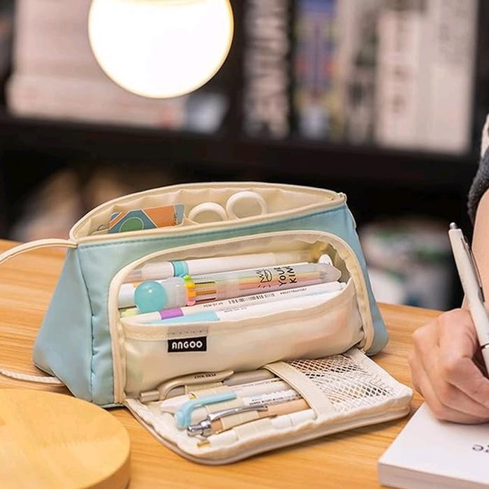 

NYBEBY26 AK TEMPAT PENSIL ALAT TULIS PENCIL CASE POUCH STATIONERY - PINK/DARK GRAY/BLUE/WHITE
