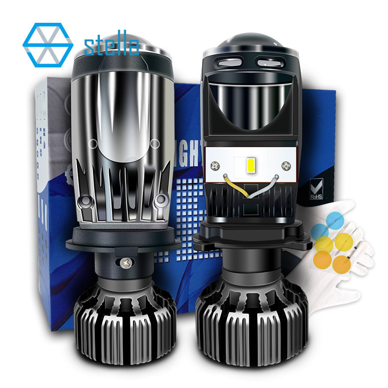STELLA H4/9003/HB2 mini led lens lamp high/dipped beam projector Car