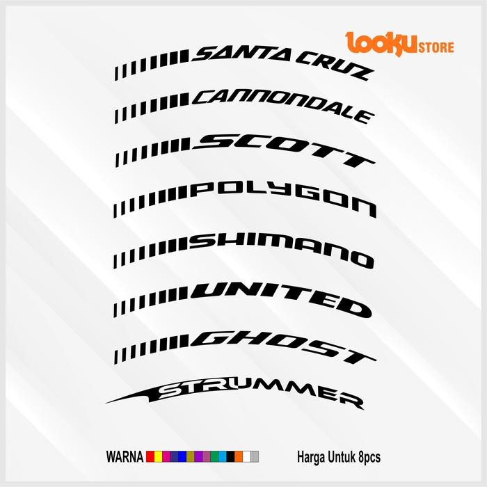Stiker Rim Sepeda Cutting Stiker Wheelset 26 In