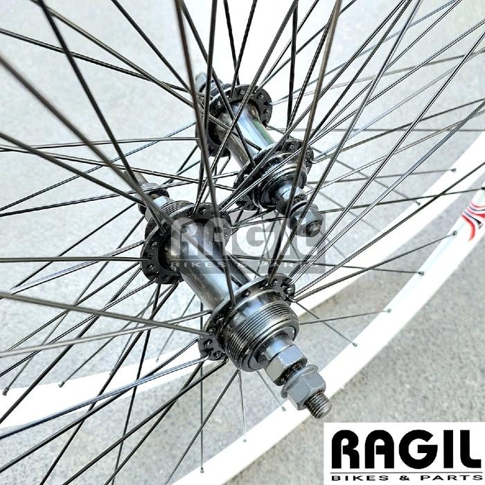 WHEELSET SEPEDA 700C LESPO 4 CM VELG RIM RIMS HUB FREEHUB JARI JARI FIXIE BALAP ROAD BIKE 700 C