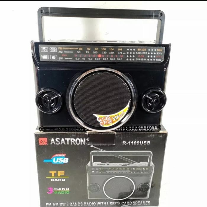(Allthebest) Asatron R-1109 Radio Portable Fm Am USB dan Bluetooth