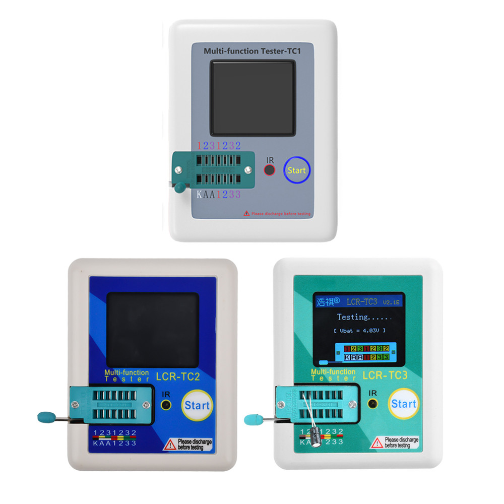 Penguji Transistor LCR-TC3 LCR-TC2, kapasitansi Meter LCR ESR Meter NPN PNP Multimeter penguji T4R7P