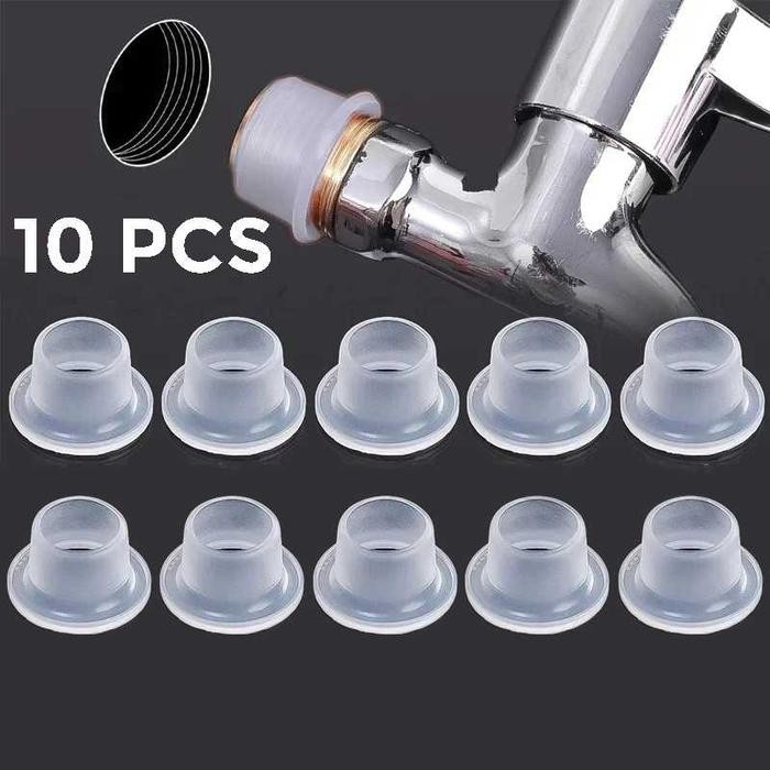 Gasket Penyegel Anti Bocor Pipa Silikon Keran Steker 10Pcs
