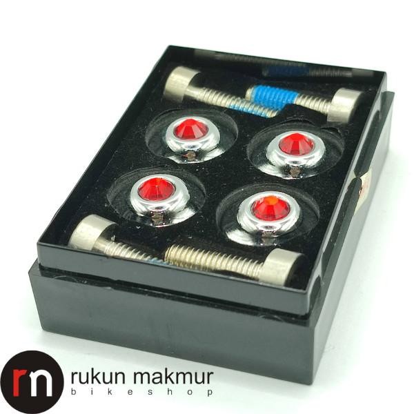 Sale Swarovski Crystal Bike Accessories V Brake Pivot Bolt -Baut Rem Sepeda