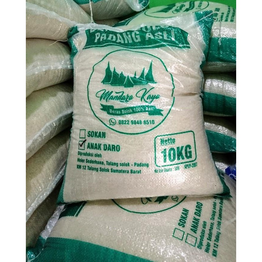 

Beras Solok - ANAK DARO 10kg