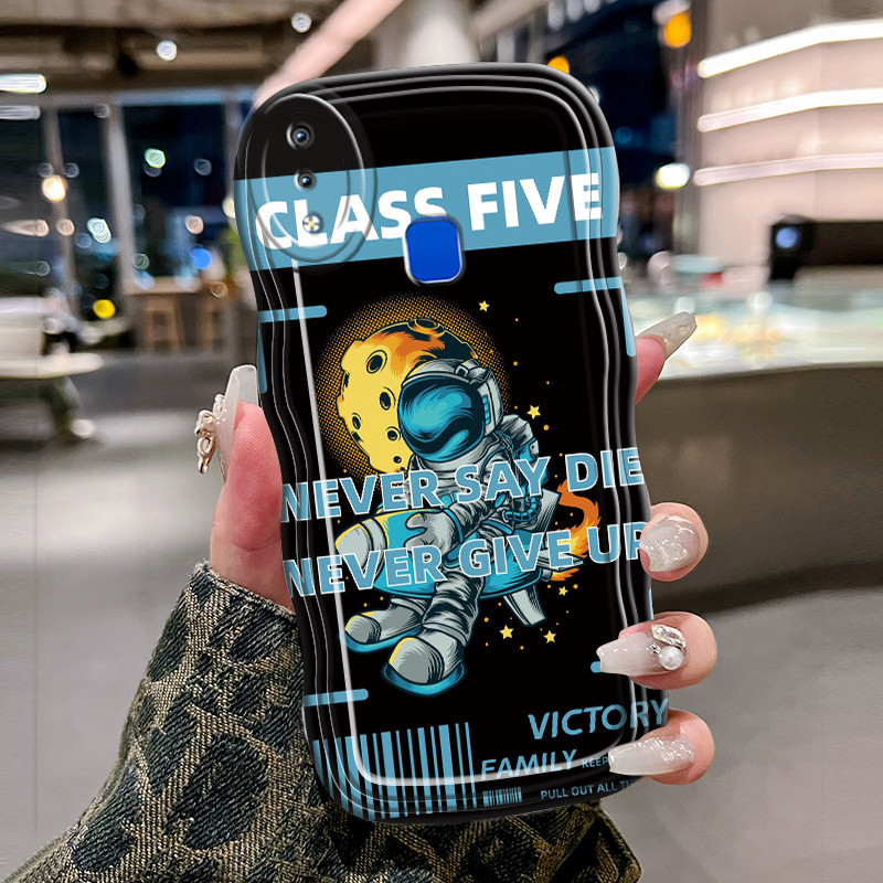 Casing Hp Untuk VIVO Y91 Y91i Y93 Y95 Y91C Y1s Y90 Case Krim gelombang cntik Softcase Silikon Kesing