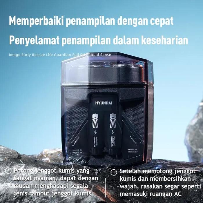 LIVE/COD VIRAL BARU HYUNDAI Mesin Cukur Elektrik Kumis Jenggot Bulu Waterproof Pencukur Kumis Wajah