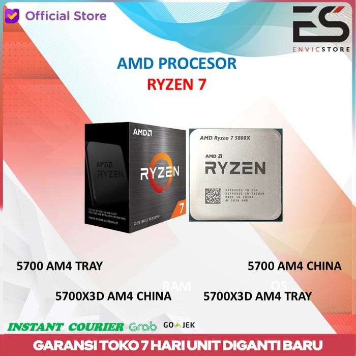 AMD PROCESSOR RYZEN 7 5700X 5700X3D AM4 TRAY
