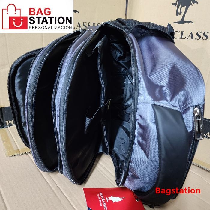 TAS RANSEL TROLI LAPTOP BACKPACK POLO CLASSIC RODA BESAR ORIGINAL