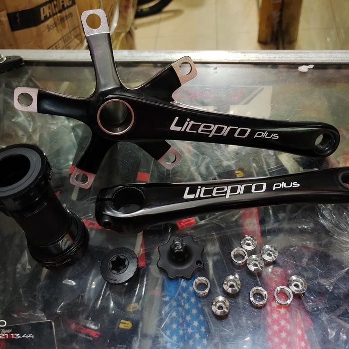 Terlaris Arm Crank Set Hollowtech 2 Merk Litepro Plus Bcd 140 Aloy