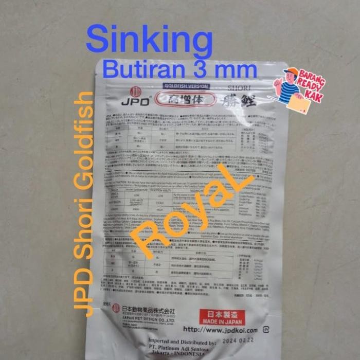 JPD SHORI GOLDFISH PAKAN KOKI SINKING