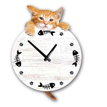 JAM DINDING ANAK UKIR KARAKTER KUCING CAT ANGGORA PERSIA