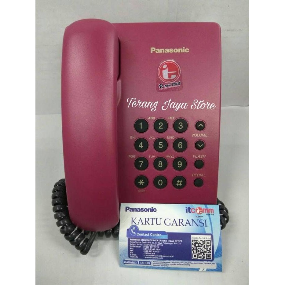 Berkualitas Telepon Kabel Panasonic Kx-Ts505Mx (Merah) Pesawat Telepon Rumah Panasonic Kx-Ts 505Mx