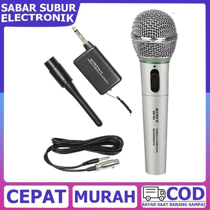 Sony mic M96 Microphone Bisa wireless dan kabel 2IN1.100% Ori