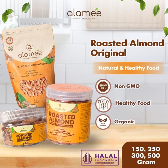 

Kacang Almond Panggang Kupas Organik Premium Matang Roasted Nut