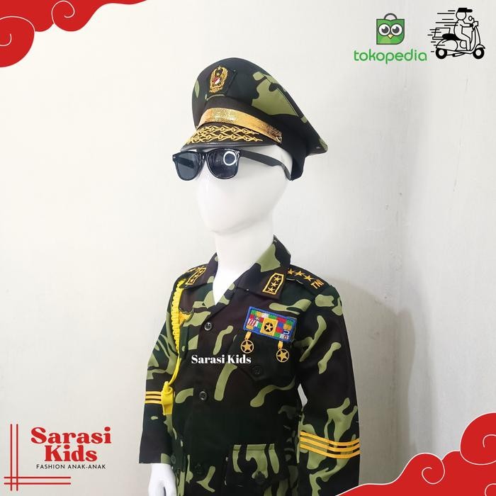xie Baju tni jendral anak laki laki baju tni loreng baju tentara anak anak