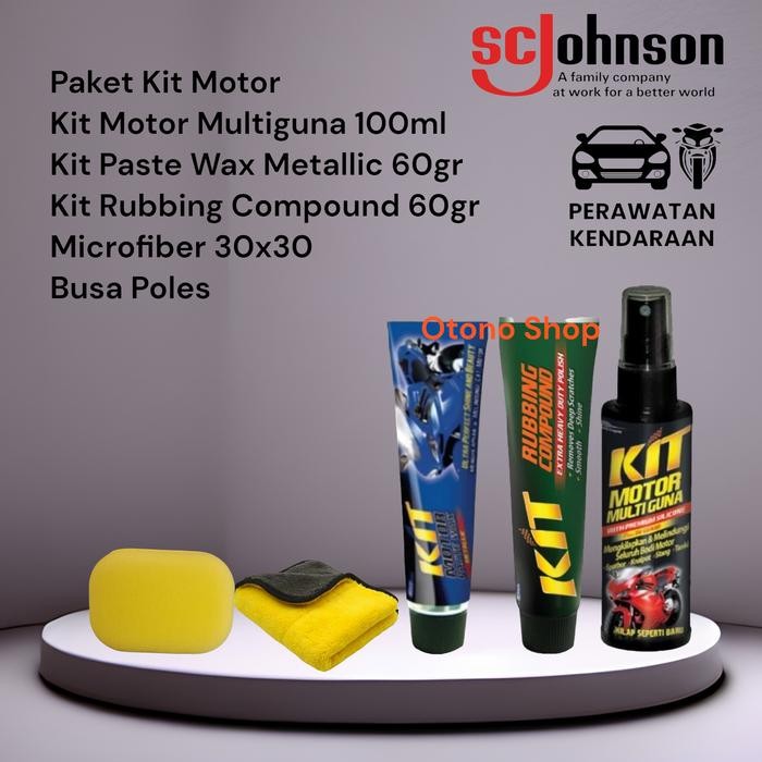 Kit Paket Motor-Kit Paste Wax Mettalic,Kit Rubbing Compound