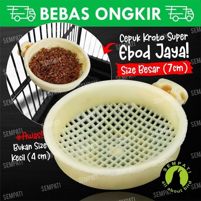 Cepuk kroto mika ukuran besar ebod jaya wadah ulat pakan burung