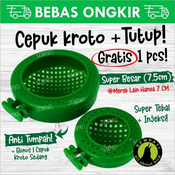 CEPUK WADAH PAKAN KROTO BURUNG UKURAN BESAR EBOD JAYA