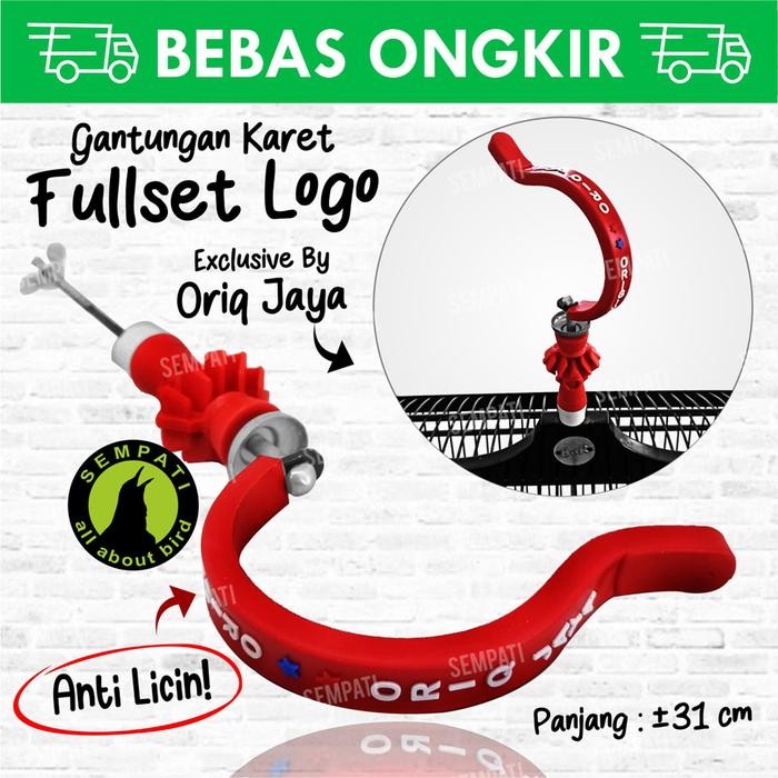 GANTUNGAN KARET ORIQ JAYA ANTI SLIP SANGKAR KANDANG BURUNG MURAI DLL